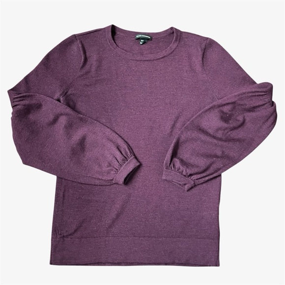 Club Monaco Merino Wool Sweater in Burgundy Size Small - Picture 2 of 12